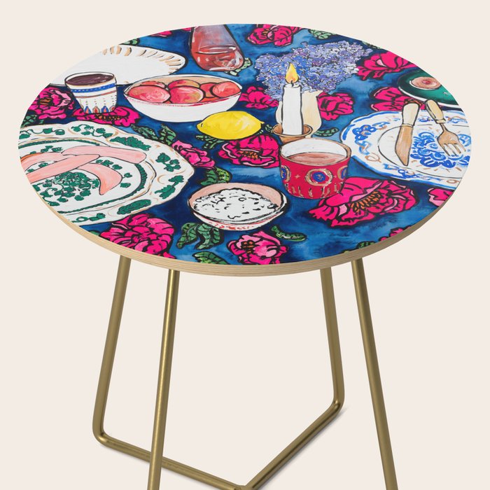 Friendsgiving Floral Tablescape Painting Side Table Gallery Image 2