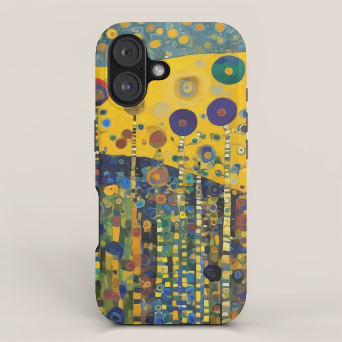 Colorful Flower Garden After Klimt iPhone Case Gallery Image 1