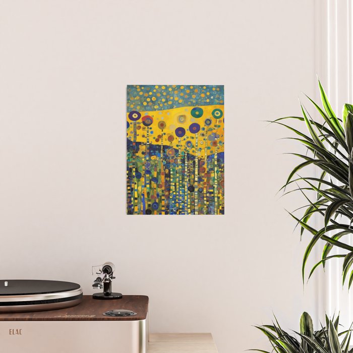 Colorful Flower Garden After Klimt Poster Gallery Image 2