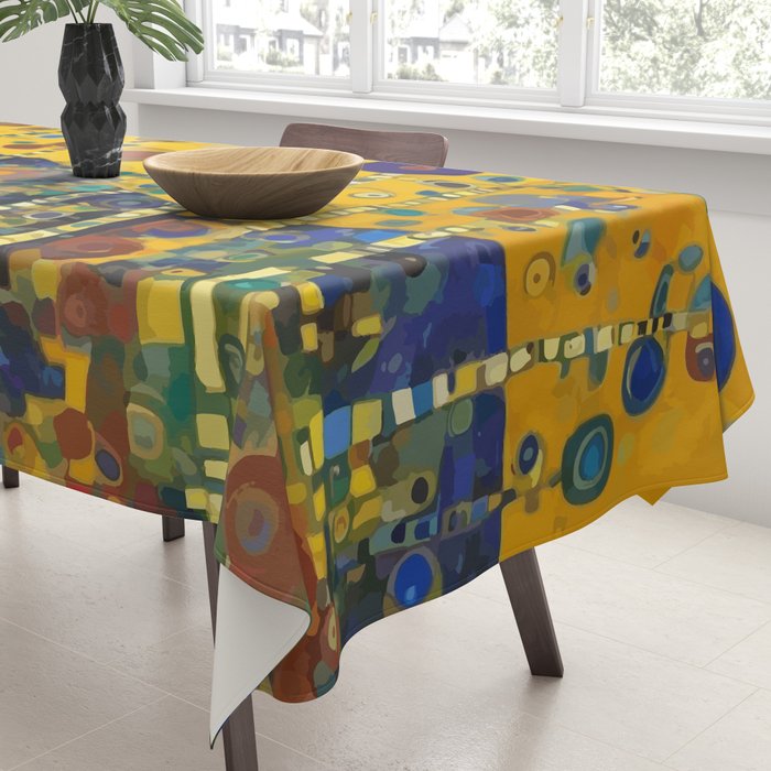 Colorful Flower Garden After Klimt Tablecloth Gallery Image 3