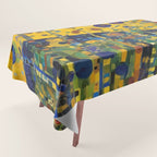 Colorful Flower Garden After Klimt Tablecloth Gallery Image 1