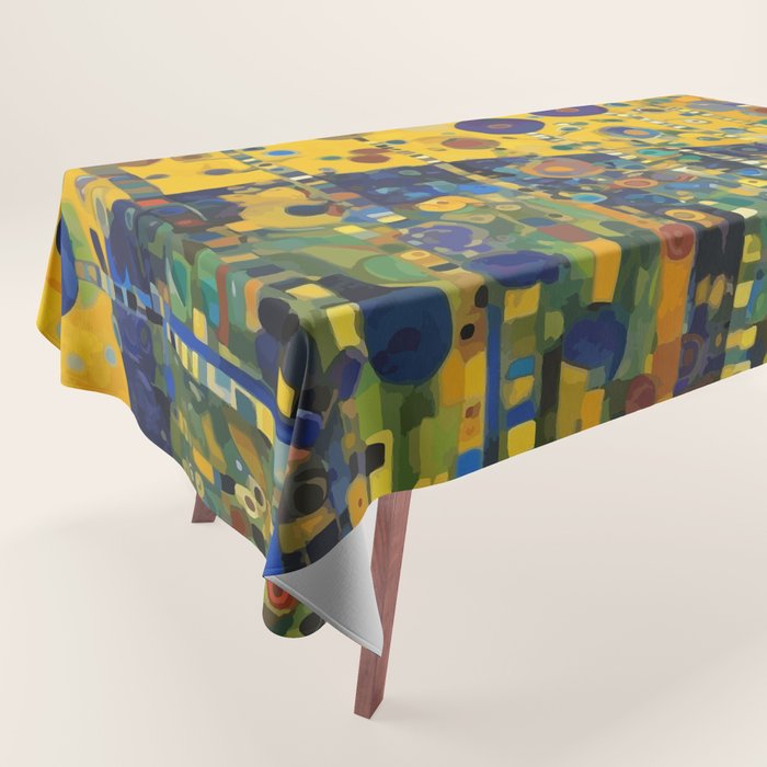 Colorful Flower Garden After Klimt Tablecloth Gallery Image 1