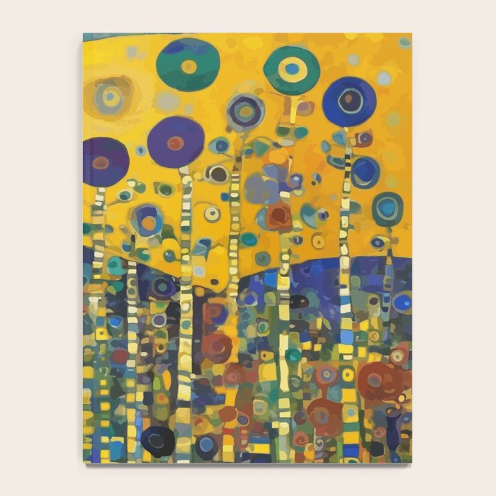 Colorful Flower Garden After Klimt Notebook Gallery Image 4
