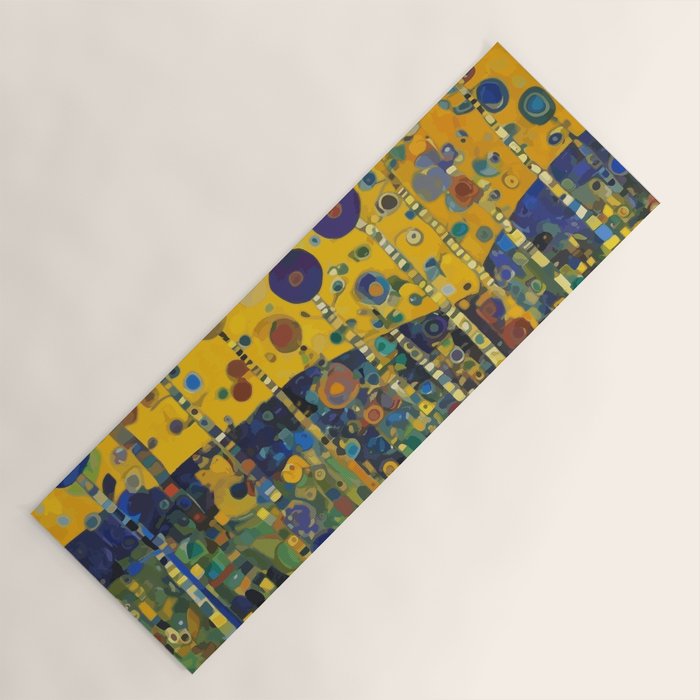 Colorful Flower Garden After Klimt Yoga Mat Gallery Image 1