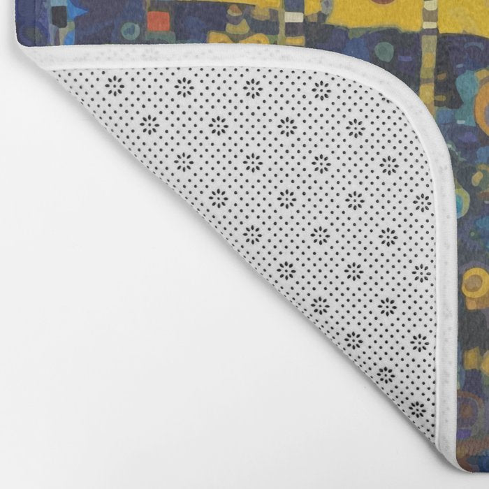 Colorful Flower Garden After Klimt Bath Mat Gallery Image 2
