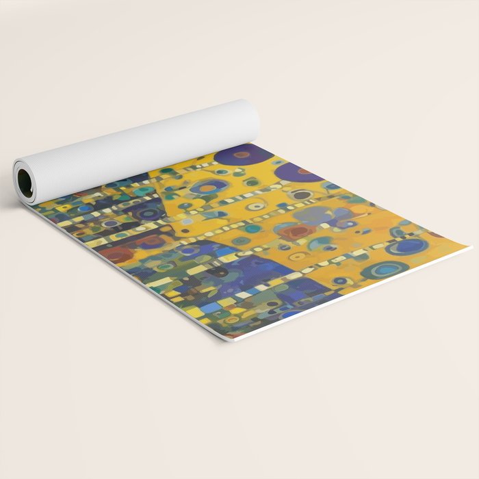 Colorful Flower Garden After Klimt Yoga Mat Gallery Image 2