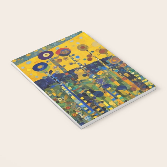 Colorful Flower Garden After Klimt Notebook Gallery Image 3