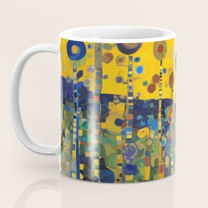 Colorful Flower Garden After Klimt Coffee Mug Gallery Image 3