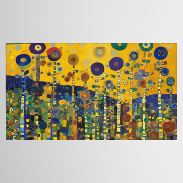 Colorful Flower Garden After Klimt Tablecloth Gallery Image 2