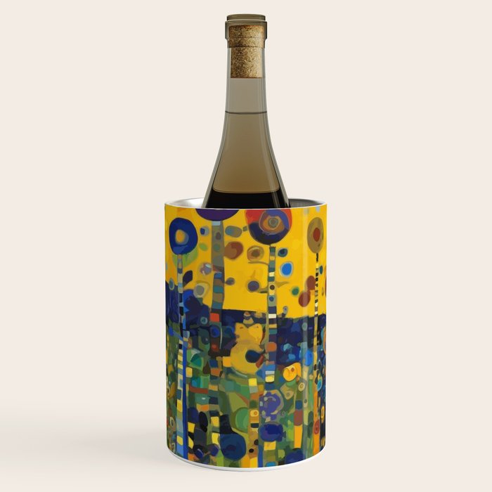 Colorful Flower Garden After Klimt Wine Chiller Gallery Image 2