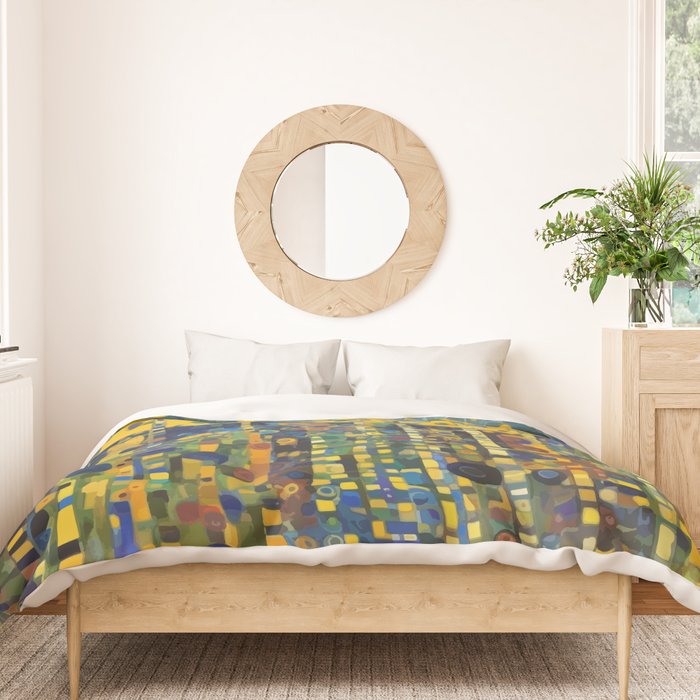 Colorful Flower Garden After Klimt Duvet Cover Gallery Image 3