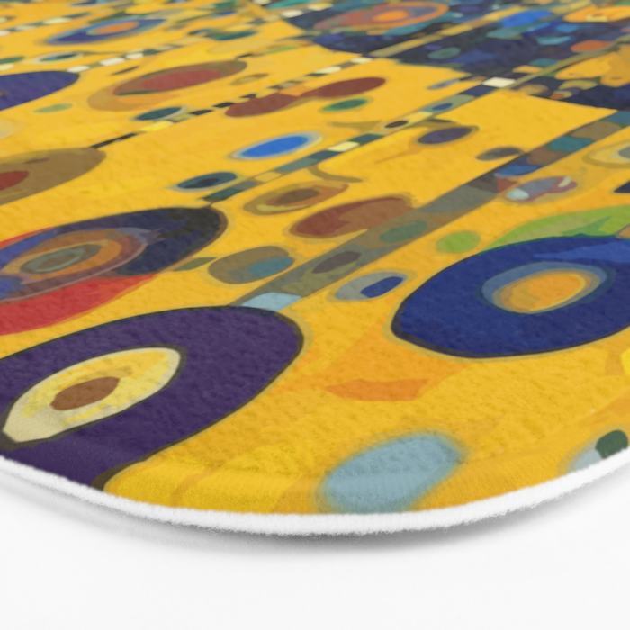 Colorful Flower Garden After Klimt Bath Mat Gallery Image 3
