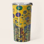 Colorful Flower Garden After Klimt Travel Mug Gallery Image 2