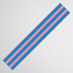 Fun Stripes Pink and Blue Narrow Retro Contemporary Stripe Pattern Table Runner Gallery Image 3