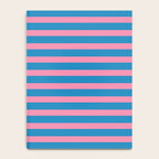 Fun Stripes Pink and Blue Narrow Retro Contemporary Stripe Pattern Notebook Gallery Image 4