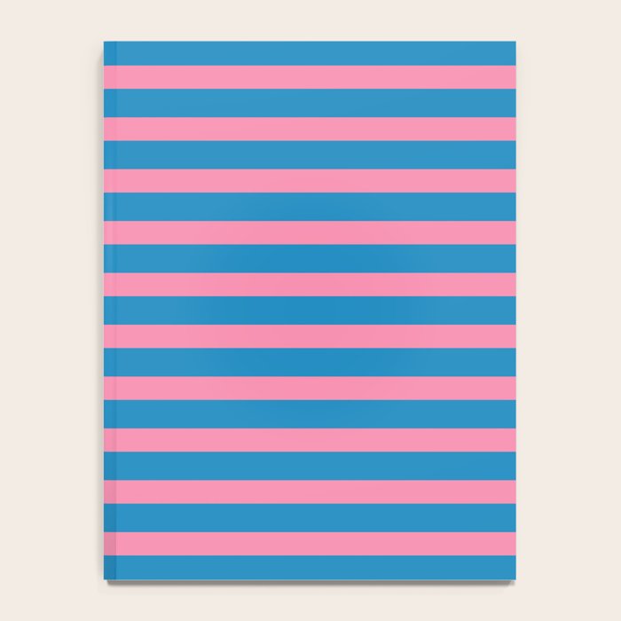 Fun Stripes Pink and Blue Narrow Retro Contemporary Stripe Pattern Notebook Gallery Image 4