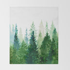 Pine Trees 2 Throw Blanket Gallery Image 2