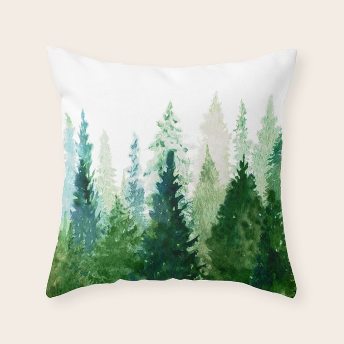 Pine Trees 2 Throw Pillow Gallery Image 6