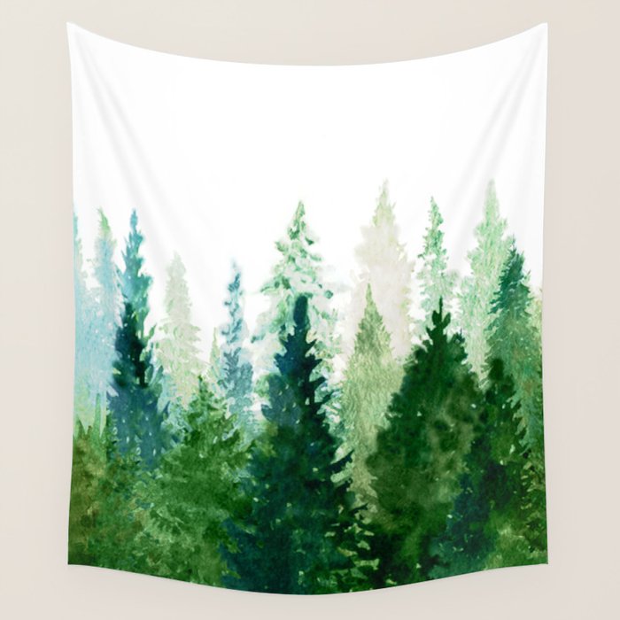 Pine Trees 2 Wall Tapestry Gallery Image 4