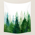 Pine Trees 2 Wall Tapestry Gallery Image 4