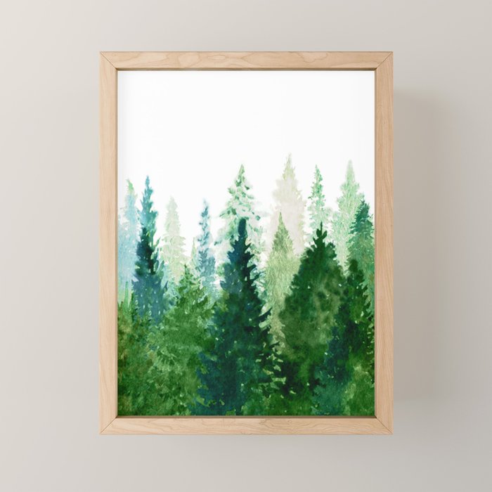 Pine Trees 2 Mini Art Print Gallery Image 1