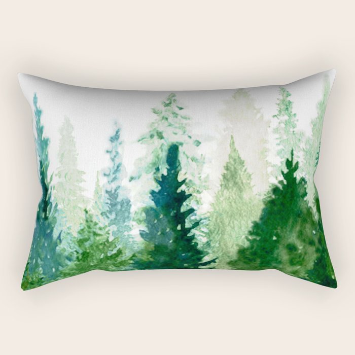 Pine Trees 2 Rectangular Pillow Gallery Image 1