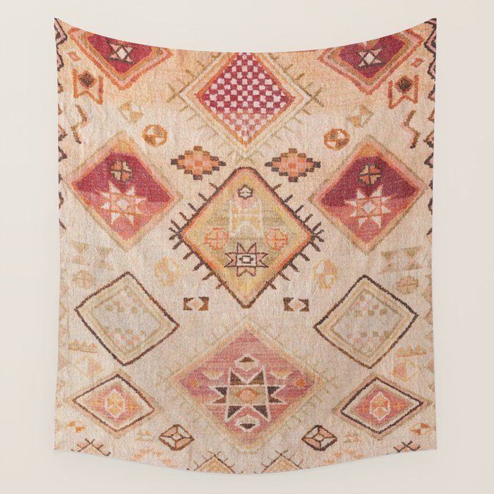 Moroccan Vintage Design Wall Tapestry Gallery Image 1