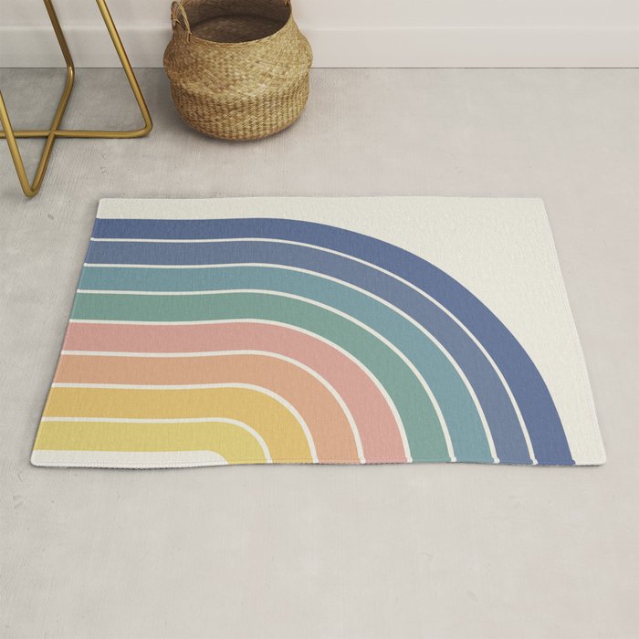 Gradient Arch XX Retro Mid Century Modern Rainbow Rug Gallery Image 1