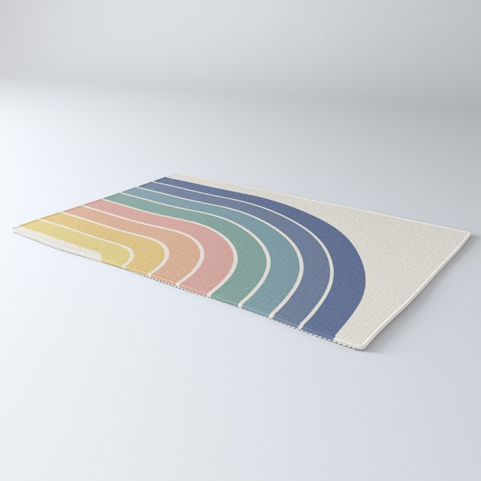 Gradient Arch XX Retro Mid Century Modern Rainbow Rug Gallery Image 3