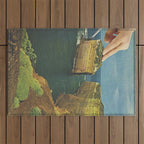 Serving up cake by the seaside - Cake slice Outdoor Rug Gallery Image 1