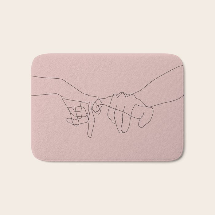 Blush Pinky Bath Mat Gallery Image 1