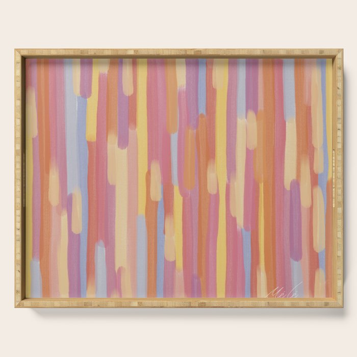 Acrylic Stripes Pattern Serving Tray Gallery Image 1