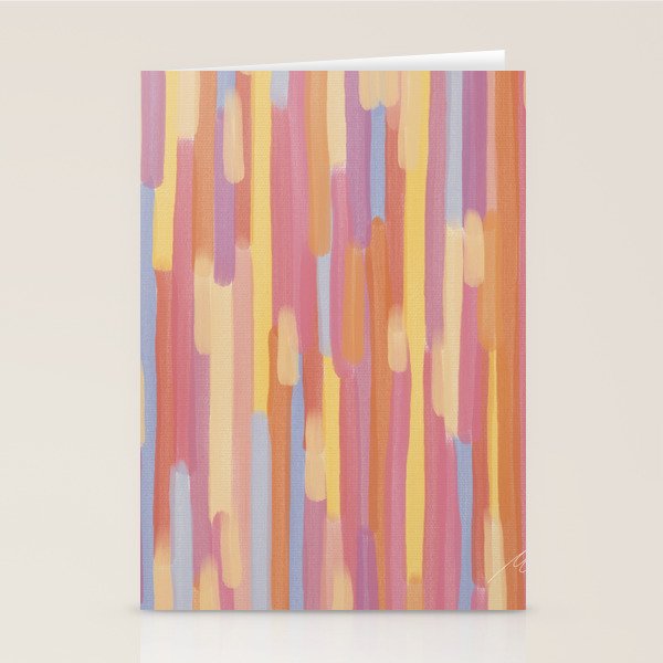 Acrylic Stripes Pattern Stationery Card Gallery Image 1