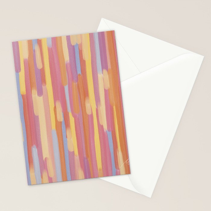 Acrylic Stripes Pattern Stationery Card Gallery Image 2