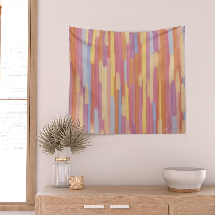 Acrylic Stripes Pattern Wall Tapestry Gallery Image 2