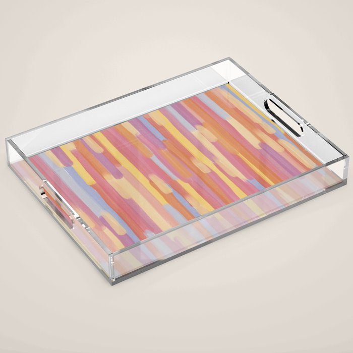 Acrylic Stripes Pattern Acrylic Tray Gallery Image 1