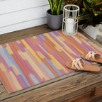 Acrylic Stripes Pattern Outdoor Rug Gallery Image 2