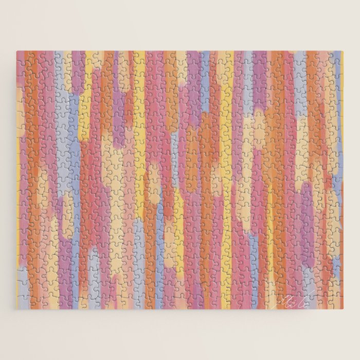 Acrylic Stripes Pattern Jigsaw Puzzle Gallery Image 1