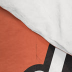 GOOD VIBES ONLY orange red black and white Comforter Gallery Image 4