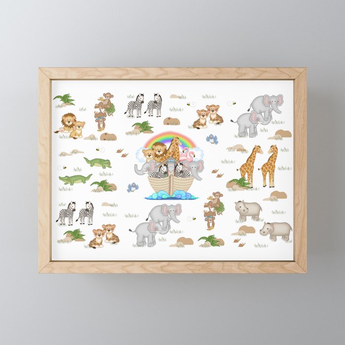 Noahs Ark Animals Mini Art Print Gallery Image 1