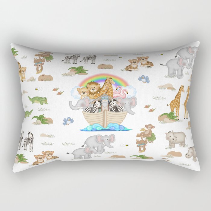 Noahs Ark Animals Rectangular Pillow Gallery Image 2