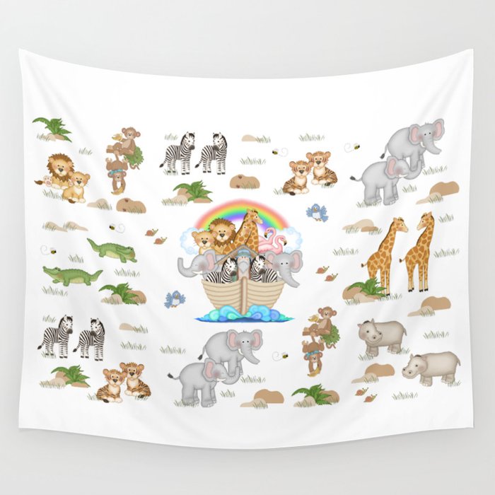 Noahs Ark Animals Wall Tapestry Gallery Image 4