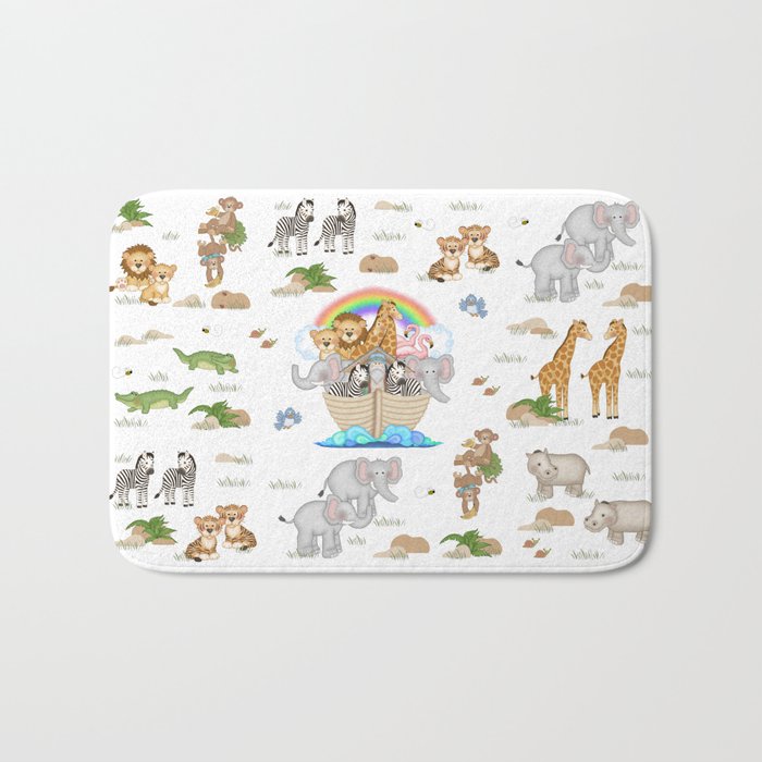 Noahs Ark Animals Bath Mat Gallery Image 1