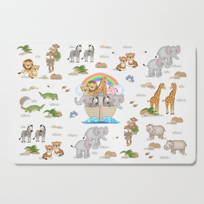 Noahs Ark Animals Cutting Board Gallery Image 1