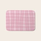 Wavy Plaid Pink Bath Mat Gallery Image 1