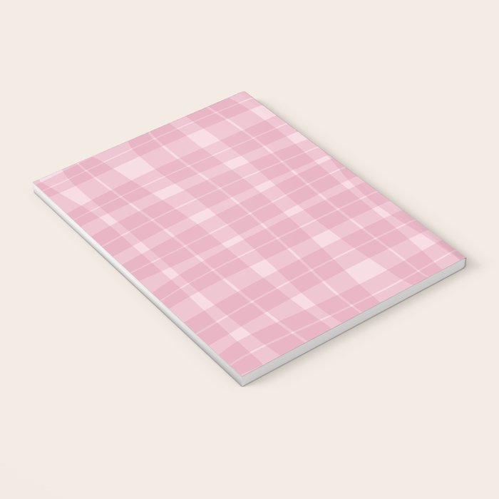 Wavy Plaid Pink Notebook Gallery Image 3
