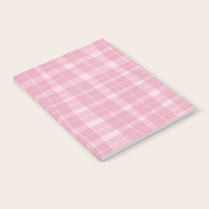 Wavy Plaid Pink Notebook Gallery Image 1