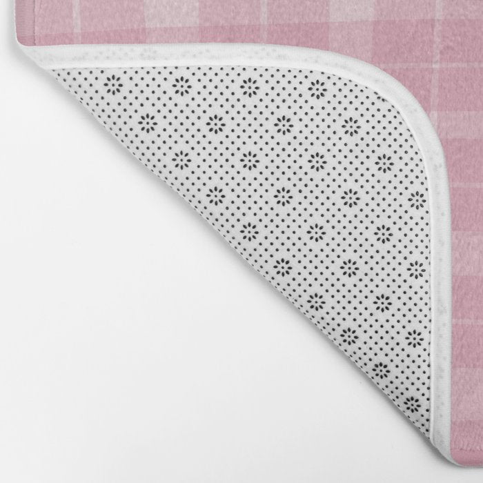 Wavy Plaid Pink Bath Mat Gallery Image 2