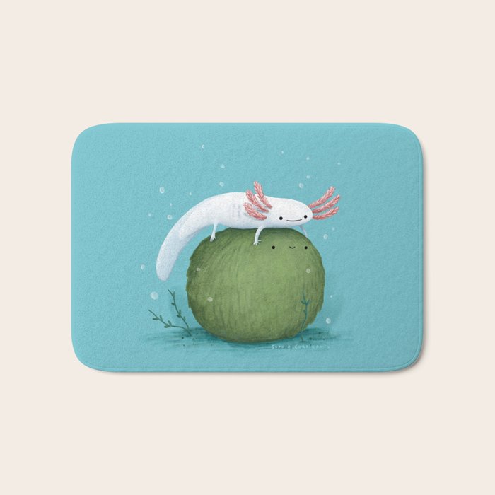 Axolotl on a Mossball Bath Mat Gallery Image 1