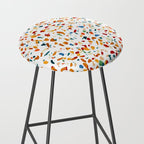 Tan Terrazzo | Eclectic Quirky Confetti Painting | Celebration Colorful Boho Happy Party Graphic  Stool Gallery Image 2